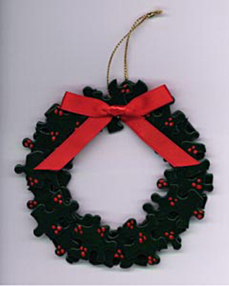 Puzzle Wreath Christmas Decoration Ornament