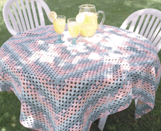 FREE Crocheted Purple Delight Granny Square Afghan Pattern from