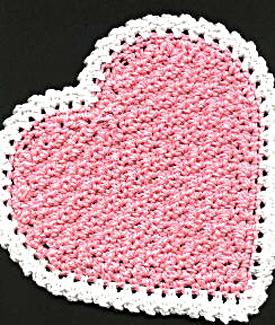 Crochet Dishcloth Heart Pattern | Crochet Patterns